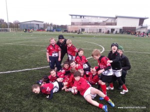 Claremorris Colts Mini rugby players at Sligo RFC